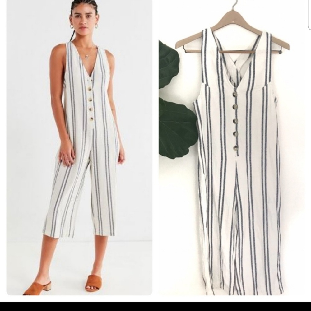 Urban Outfitters Romper One Piece Overalls Linen